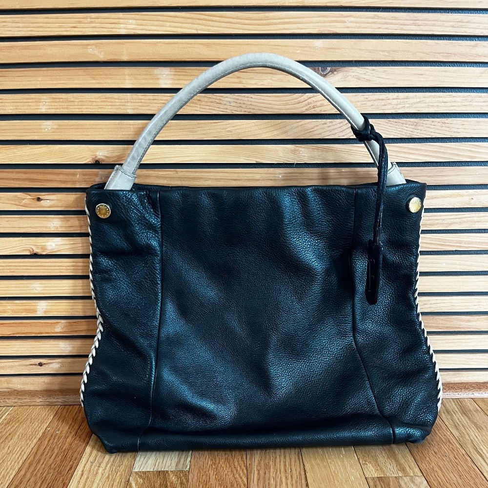 Furla Black and Tan Leather Handbag - Picture 2 of 9